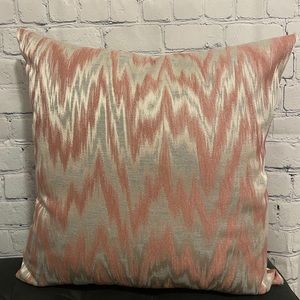 16” Blush/Blue Lux Toss Pillow